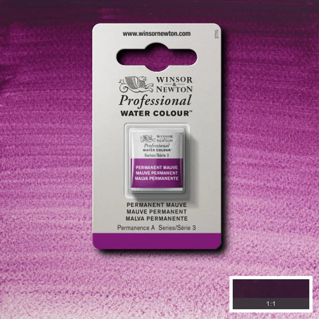 Permanent Mauve S3 Winsor &amp; Newton 1/2 Pan