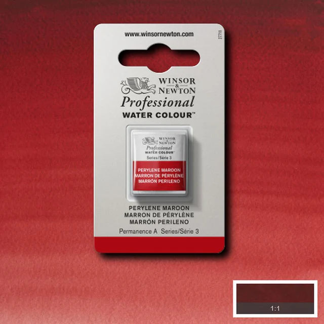 Perylene Maroon S3 Winsor &amp; Newton 1/2 Pan