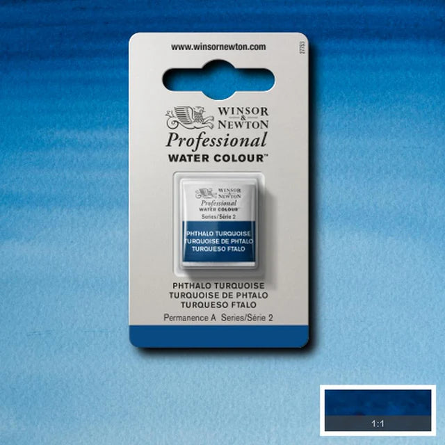 Phthalo Turquoise S2 Winsor &amp; Newton 1/2 Pan