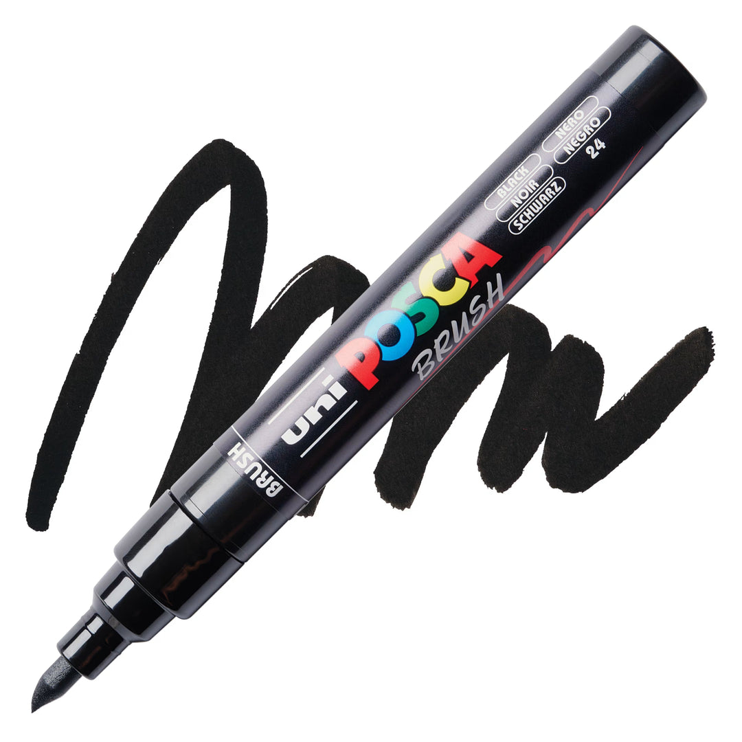 POSCA PC5BR Paint Markers Black/White 4 Pack
