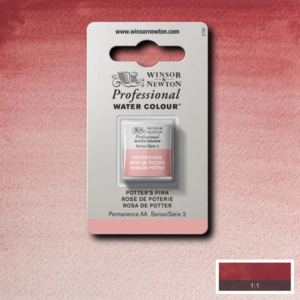 Potters Pink S2 Winsor &amp; Newton 1/2 Pan