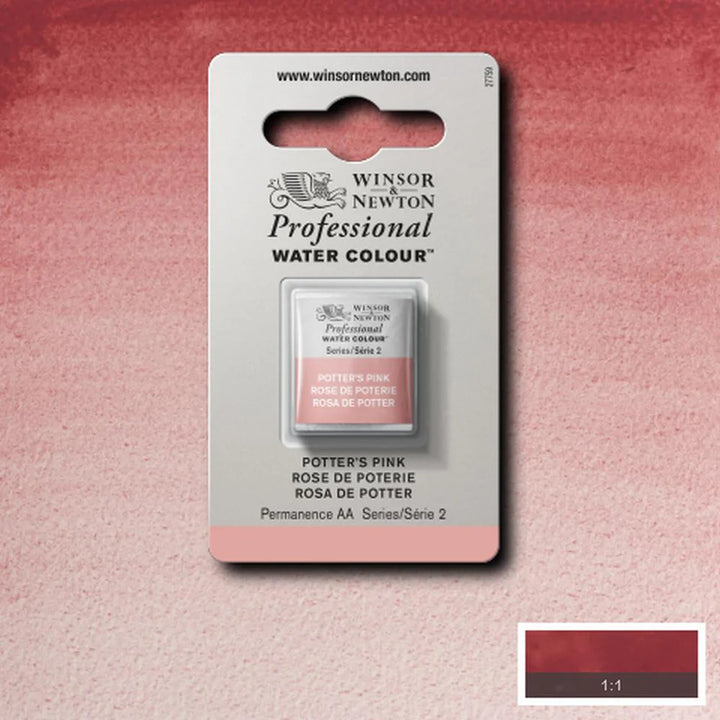 Potters Pink S2 Winsor &amp; Newton 1/2 Pan