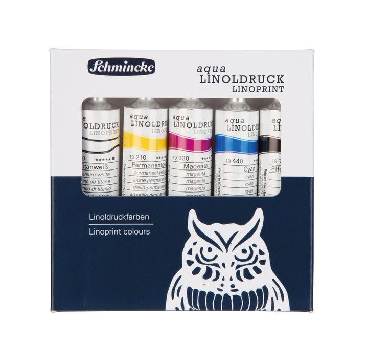 Schmincke linoprint x5 20ml tubes (Inc Black)
