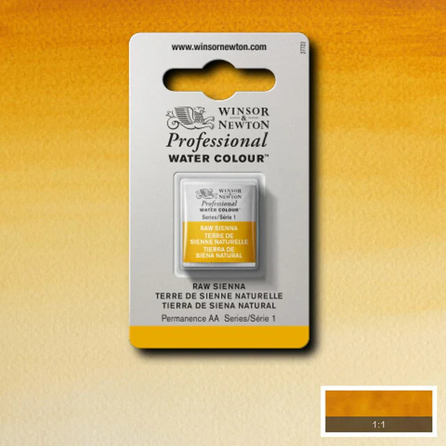Raw Sienna S1 Winsor &amp; Newton 1/2 Pan