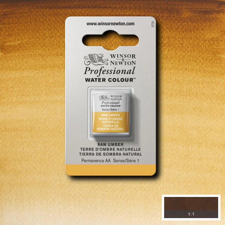 Raw Umber S1 Winsor &amp; Newton 1/2 Pan