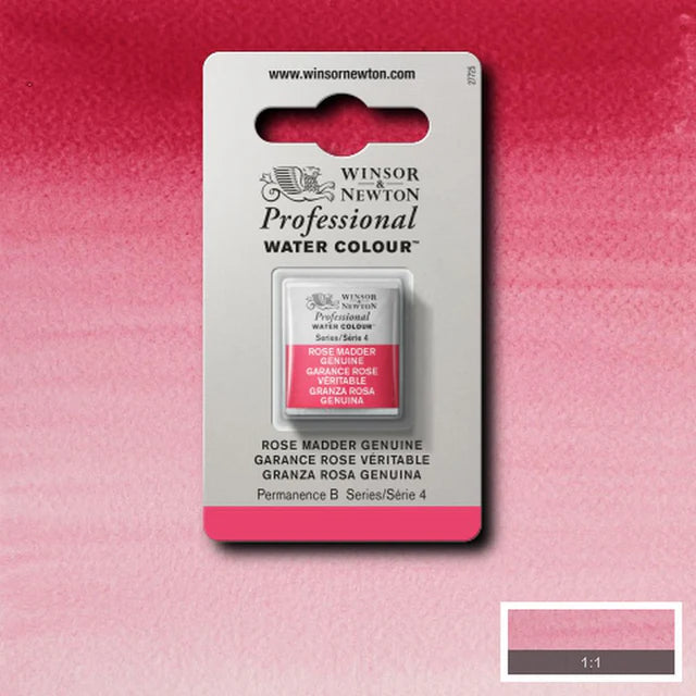 Rose Madder Genuine S4 Winsor &amp; Newton 1/2 Pan