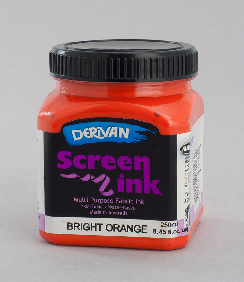 Bright Orange Screen Ink Derivan (Fabric)