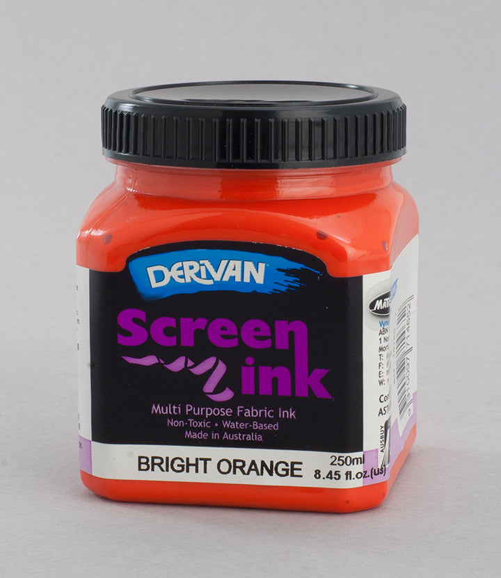 Bright Orange Screen Ink Derivan (Fabric)