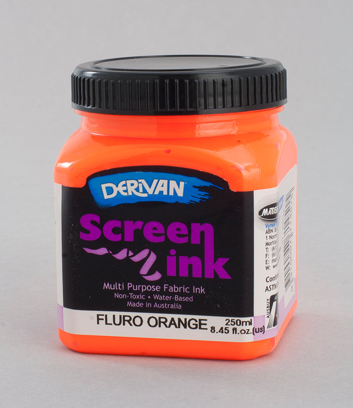 Fluro Orange Screen Ink Derivan (Fabric)