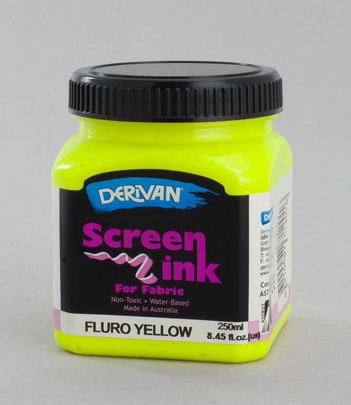Fluro Yellow Screen Ink Derivan (Fabric)