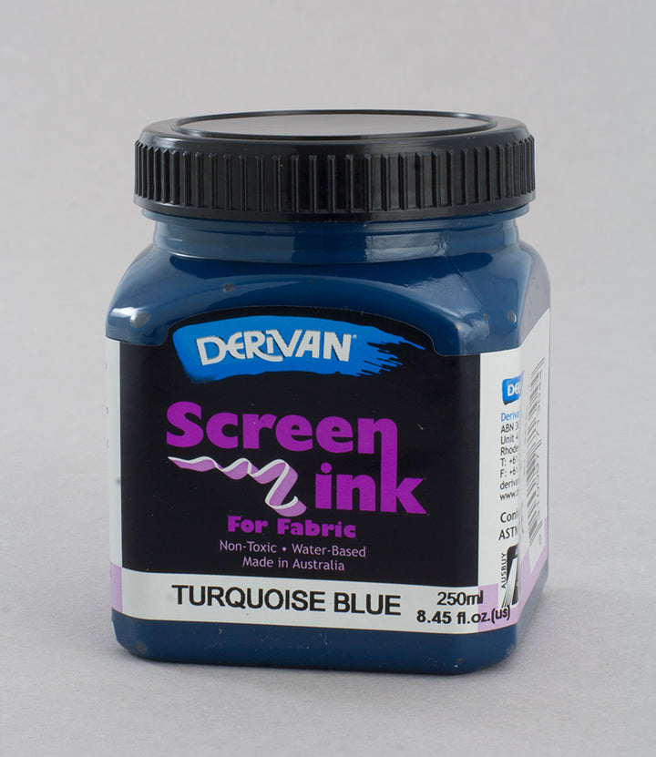 Turquoise Screen Ink Derivan (Fabric)
