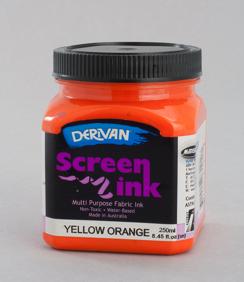 Yellow Orange Screen Ink Derivan (Fabric)