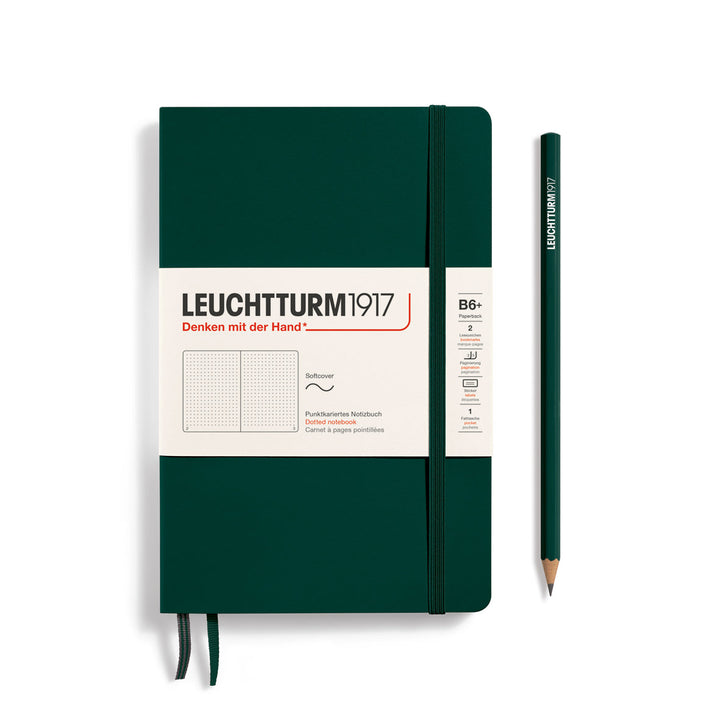 Leuchtturm Paperback B6+ Softcover 123 pages dotted Forest Green
