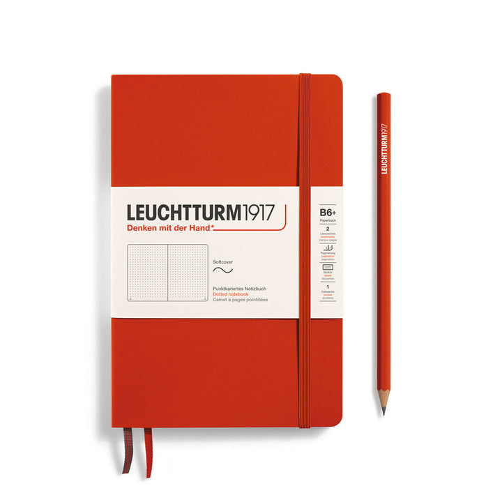 Leuchtturm Paperback B6+ Softcover 123 pages dotted Fox Red