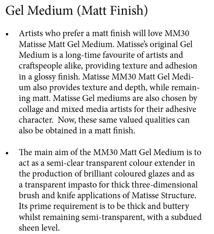 Gel Medium (Matt) MM30 Matisse