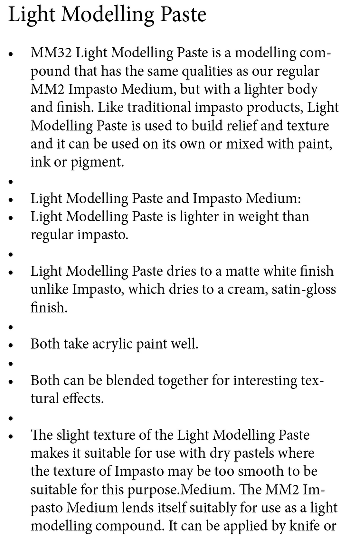 Light Modelling Paste MM32 Matisse