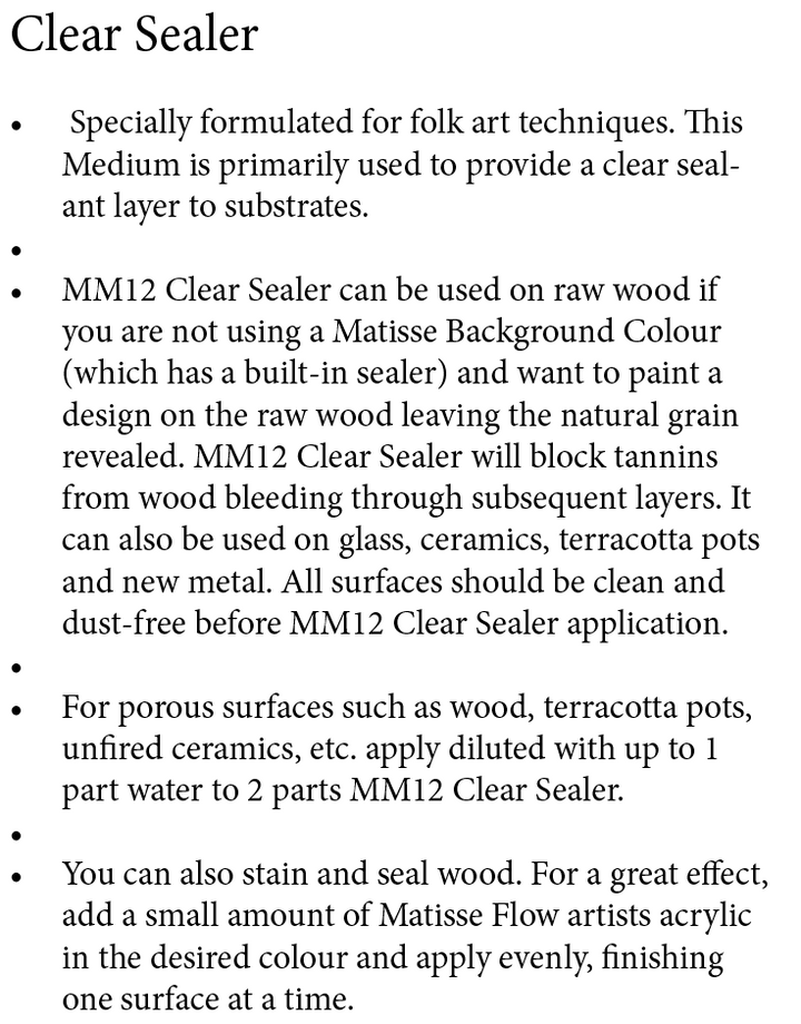 Clear Sealer MM12 Matisse