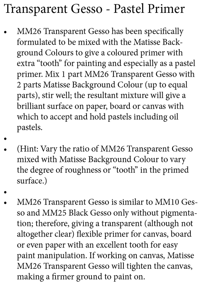 Transparent Gesso MM26 Matisse