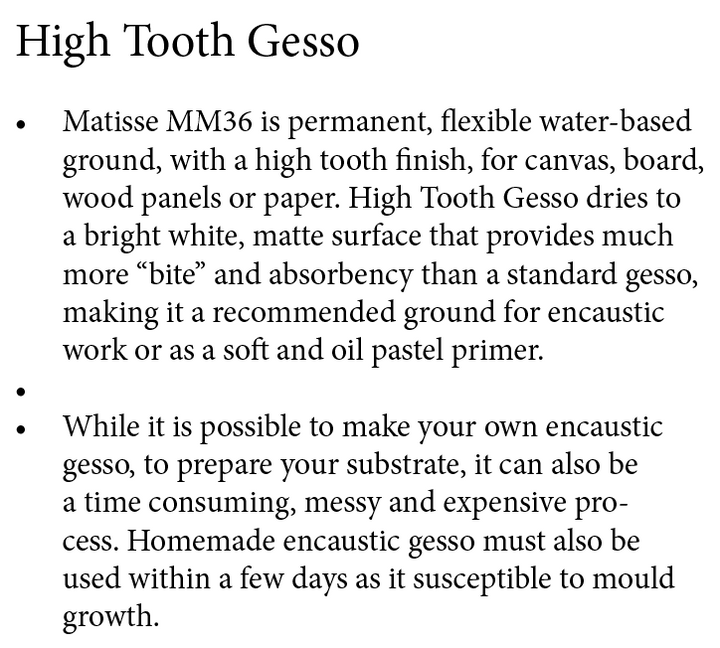 High Tooth Gesso MM36 Matisse