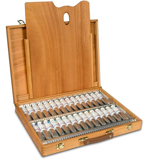 Acrylic Mahogany Box Set with 30 Tubes of 60ml New Masters
