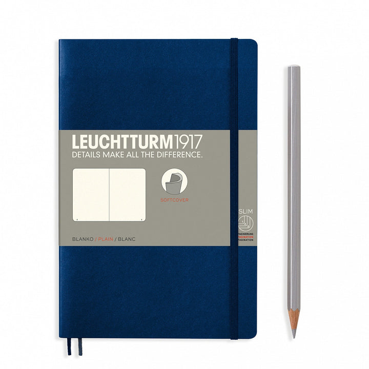 Leuchtturm Notebook SC Paperback B6+ 123pPlain Navy