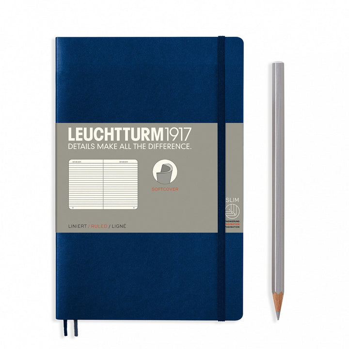 Leuchtturm Notebook SC Paperback B6+ 123pRuled Navy