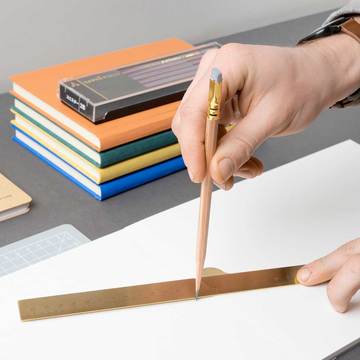 Makers Cabinet Stria Folding Ruler Brass