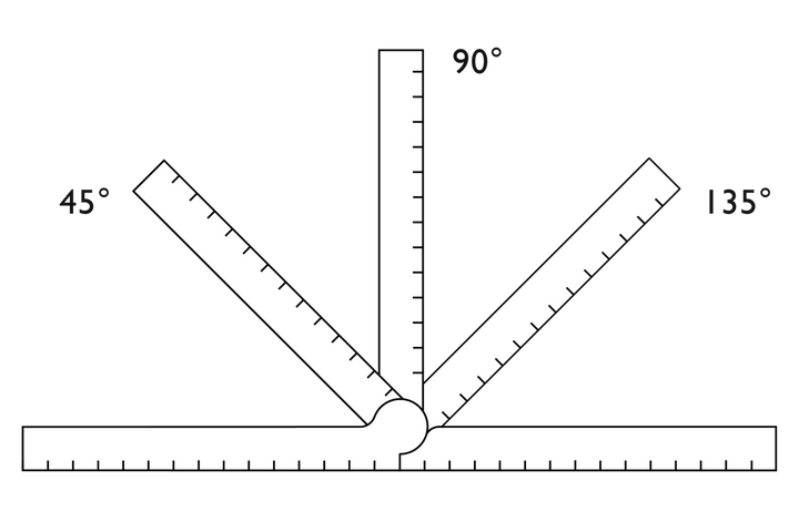 Makers Cabinet Stria Folding Ruler Brass
