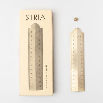 Makers Cabinet Stria Folding Ruler Brass
