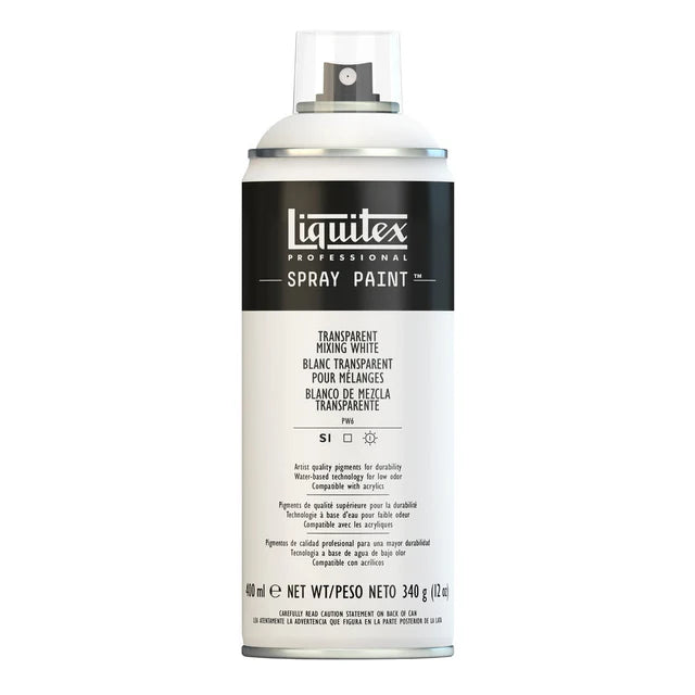 Trans Mixing White Liquitex Spray Paint 400ml Can