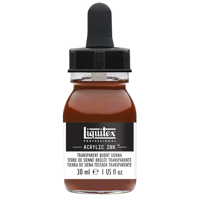 Transparent Burnt Sienna Liquitex Acrylic Ink 30ml