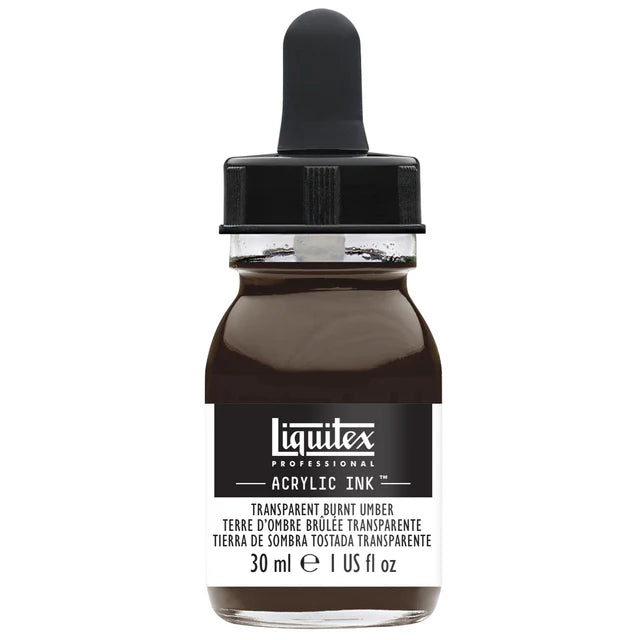 Transparent Burnt Umber Liquitex Acrylic Ink 30ml