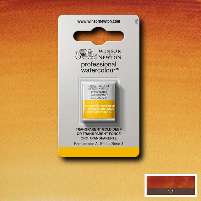 Transparent Gold Deep S3 Winsor &amp; Newton 1/2 Pan