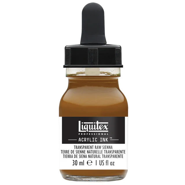 Transparent Raw Sienna Liquitex Acrylic Ink 30ml