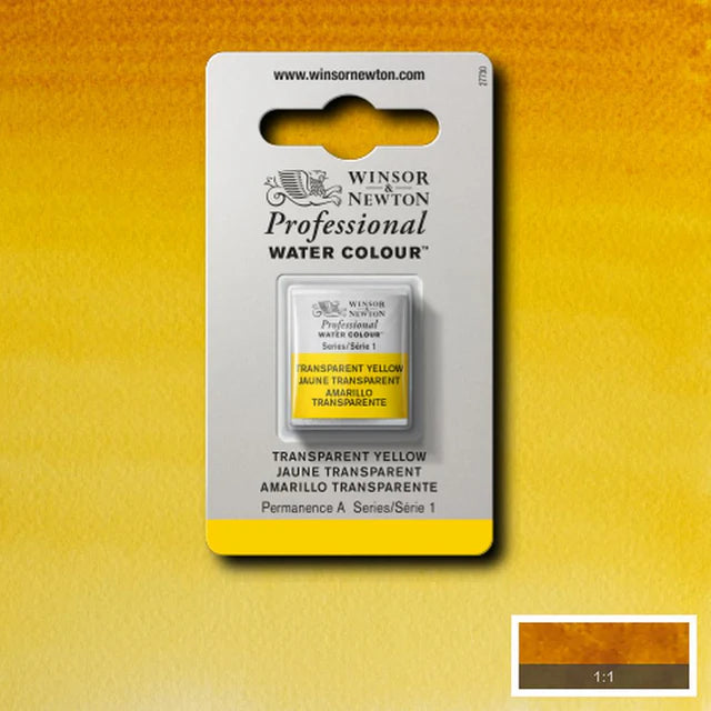Transparent Yellow S1 Winsor &amp; Newton 1/2 Pan