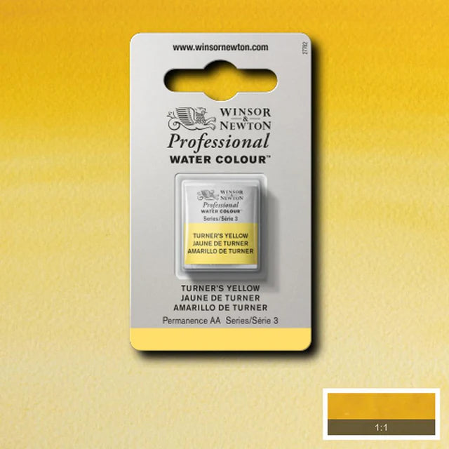 Turners Yellow S3 Winsor &amp; Newton 1/2 Pan
