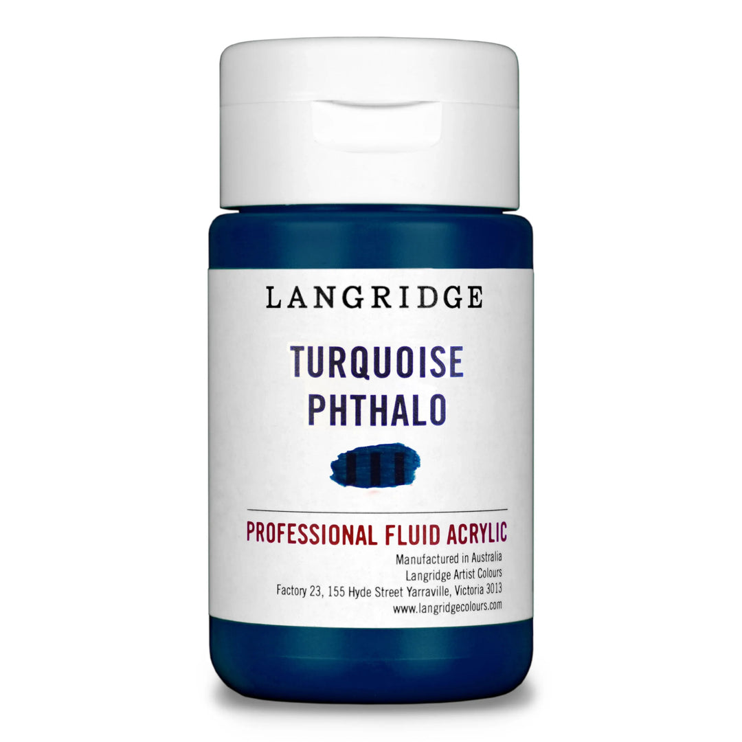 Turquoise Phthalo Langridge Fluid Acrylic 125ml
