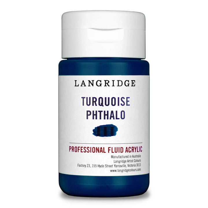 Turquoise Phthalo Langridge Fluid Acrylic 125ml