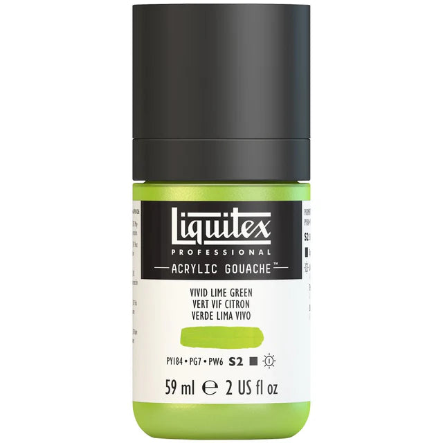 Vivid Lime Green Acrylic Gouache liquitex 59ml