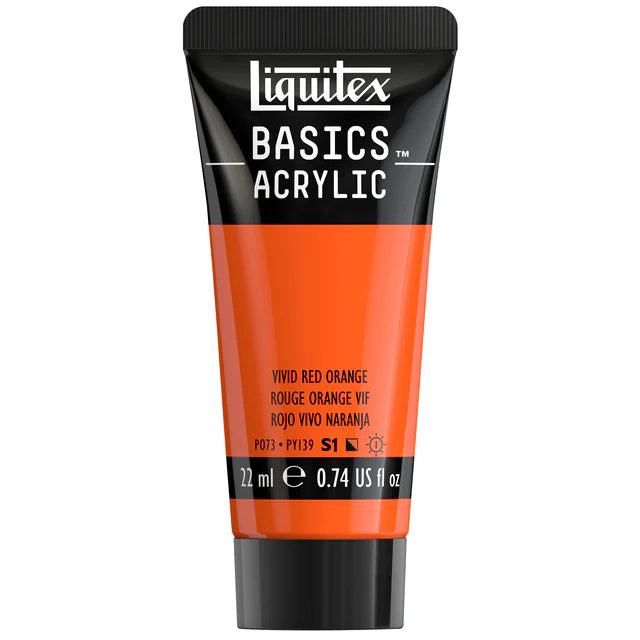 Vivid Red Orange Basics Acrylic 118ml