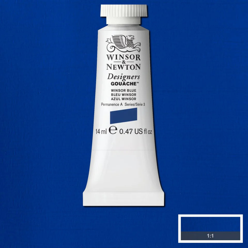 Winsor Blue Designers Gouache WN 14ml