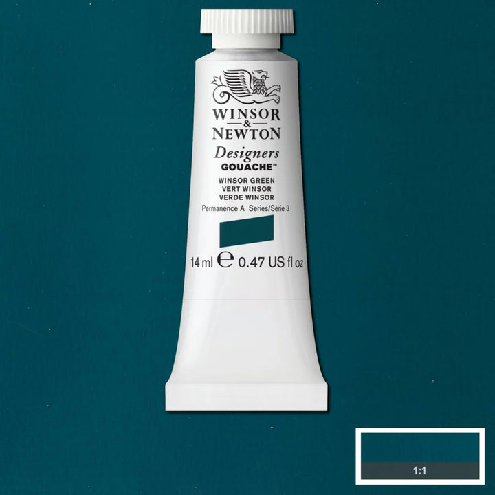 Winsor Green Gouache WN 14ml