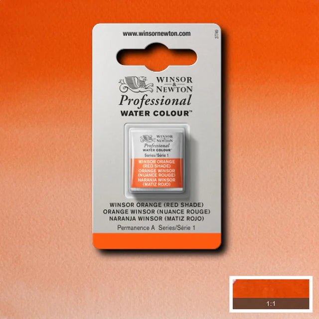 Winsor Orange R/S S1 Winsor &amp; Newton 1/2 Pan