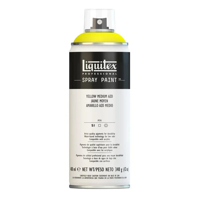 Yellow Medium Azo Liquitex Spray Paint 400ml Can