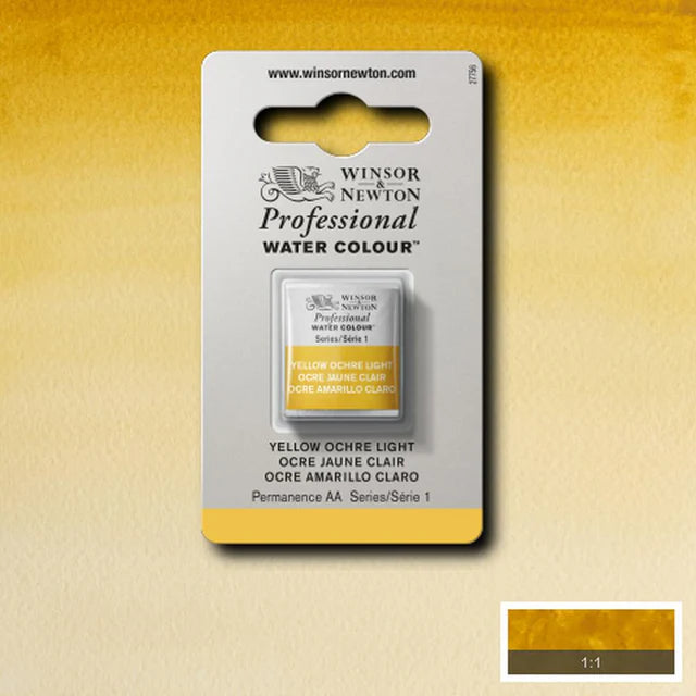 Yellow Ochre Light S1 Winsor &amp; Newton 1/2 Pan