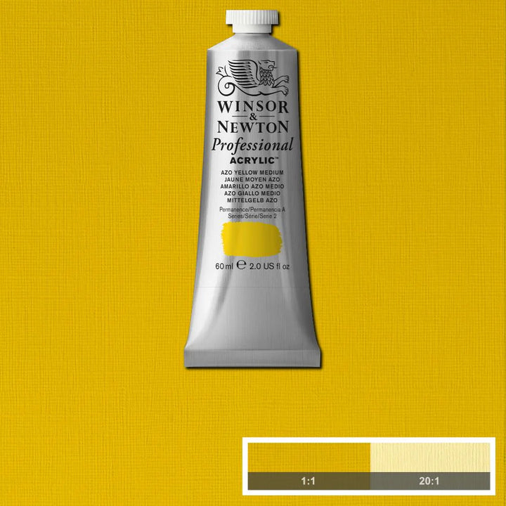 Azo Yellow Med Winsor &amp; Newton Artist Acrylic 60ml