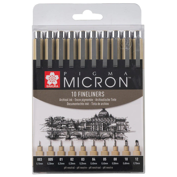 Pigma Micron Black Set 10