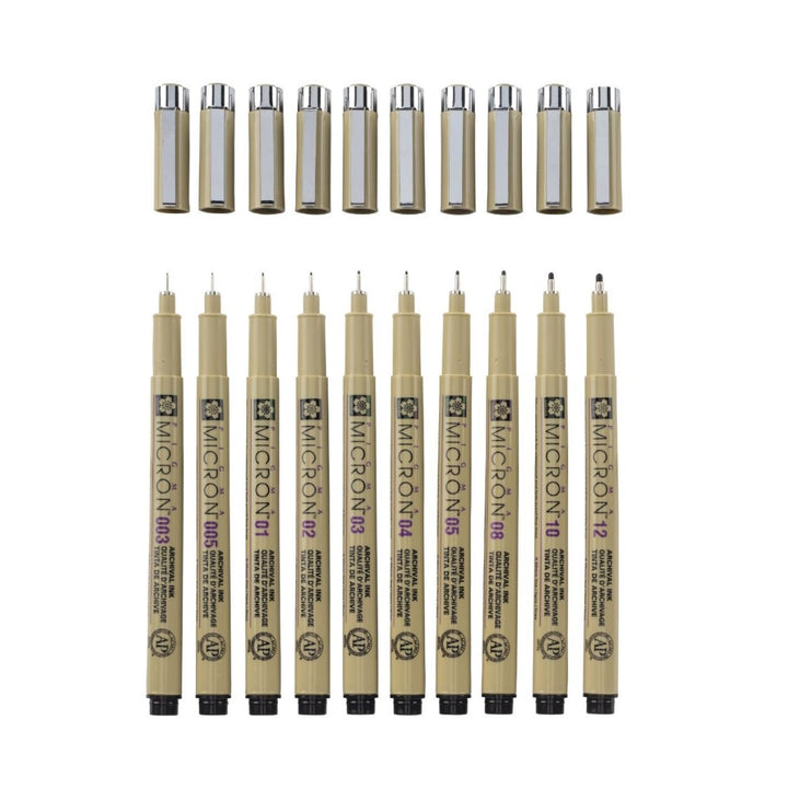 Pigma Micron Black Set 10