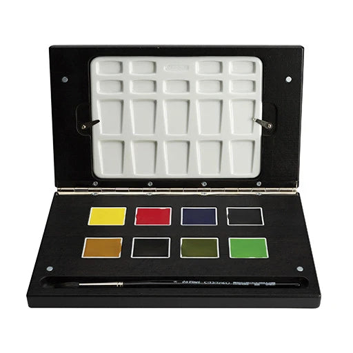 Schmincke W/C Wooden box 8 x XL-pans