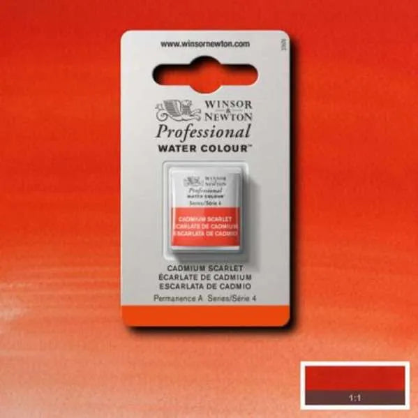 Cadmium Scarlet S4 Winsor &amp; Newton 1/2 Pan